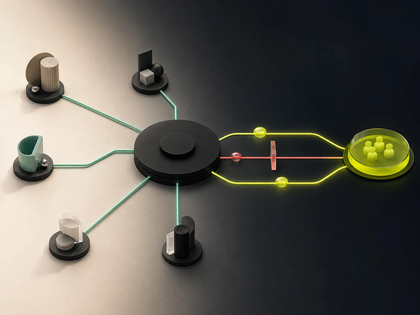 An abstract network showing measurable partner and customer connections